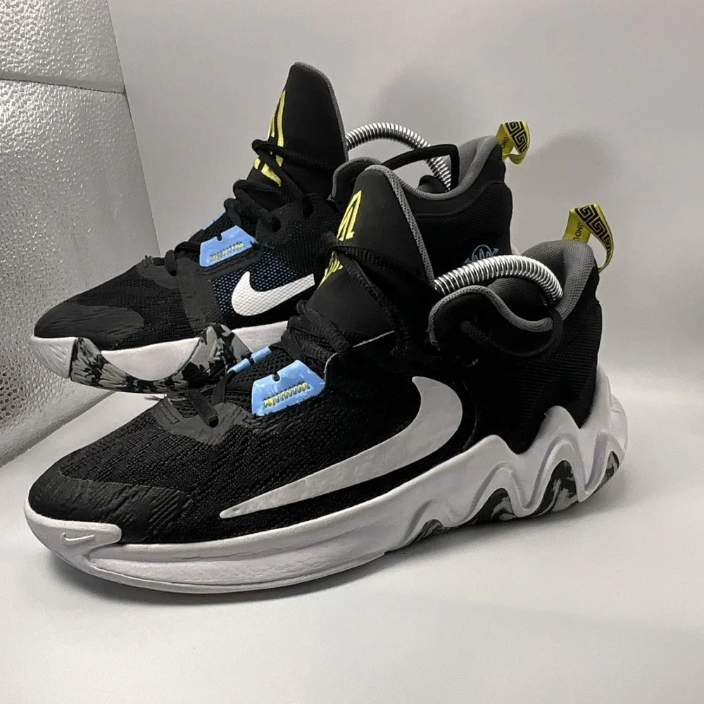 Nike Giannis Immortality‎ 2 Sneakers Black White Blue Boys 6Y